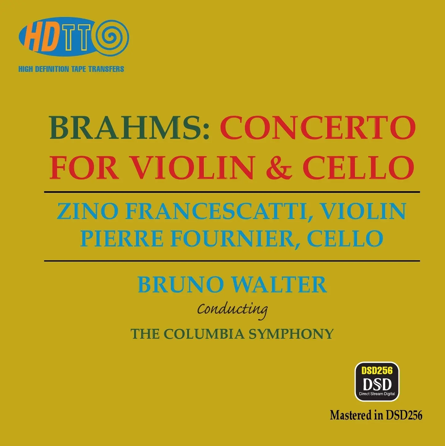 Johannes Brahms, Zino Francescatti, Pierre Fournier / Brahms Concerto In A Minor For Violin, Cello, and Orchestra 1960/2015