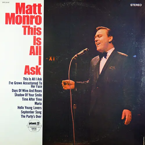Matt Monro - This Is All I Ask